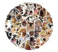 keadiseu Lot de 55 Autocollants Amusants sur Le thème des Chiens, avec des Expressions de Chiens, à Utiliser sur Les Ordinateurs Portables, Les Coques de téléphone et Les créations Artisanales