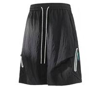 keadiseu Short Nylon Noir Ample Léger Été Décontracté