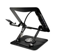 keaergo Support Ordinateur Portable, Support PC Rotatif à 360°, Réglable en Hauteur et Pliable - Laptop Stand Compatible PC & MacBook 10-17 (Support Ordinateur avec hub USBC et Support téléphone)