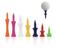 KEAHND Lot de 70 Tee De Golf en Plastique,Tee Golf Plastique,Castle Tees Golf,Durables Tees De Golf,Multi Color Plastic Golf Tees,Tees De Golf en Plastique De Taille Mixte(25/30/36/43/50/60/70mm)