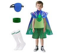 keaiyouhuo Garçons Terre Commissaire Costume 6PCS Ensemble avec Chemise Shorts Cape Pour Enfants Halloween Noël Cosplay Habiller Costume de Fête