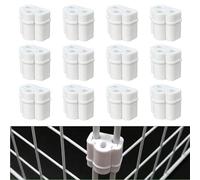 KeaJuidy 12 pièces Clips de Connexion pour Mur grillagé Clips de jonction pour Panneaux de Grille Murale 2x2 cm