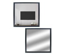 KeaJuidy 2 Pièces Miroir Muraux Suspendu 32x32cm Miroir décoratif Mural pour Appartement Chambre Salon Chambre à Coucher