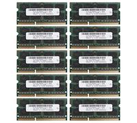 KEALBAUS Lot de 10 mémoires RAM DDR3 2 Go pour ordinateur portable 2RX8 PC3-8500S 1066 MHz 204 broches 1,5 V