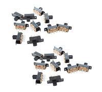 KEALLANS 20 Pcs SS22F25-G7 2 Position DPDT 2P2T Panneau Mini Interrupteur A Glissiere Solder Lug