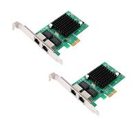 KEALLANS 2X Carte de Régulateur RéSeau Pci-E Ethernet Gigabit 10/100/1000Mbps, Carte D'Interface RéSeau de Serveur Pcie