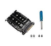 KEALLANS Adaptateur M.2 SSD vers U.2 2In1 M.2 NVMe et SATA-Bus NGFF SSD vers Adaptateur PCI-E U.2 SFF-8639 Convertisseur PCIe M2, sans Coque