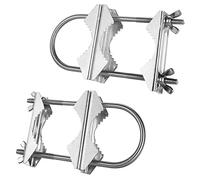 KEALLANS Bloc de Mâchoire en V à Pince de Mât à Double Antenne avec Boulons en U Kit de Support de de Mât à Mât Antirouille Robuste pour TV, CB, Jambon