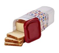 KEALLANS Boîte à Pain Transparente en Plastique, Support de Stockage de Pain Grillé avec Couvercle, Bac à Pain, Conteneur de Stockage de Pain, et Facile à Utiliser D