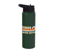 KEANE Retro 70s 80s Sunset Stripe Stainless Steel Insulated Water Bottle