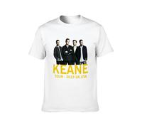 Keane UK Tour Handbill Music Band Rock 0 Fun & Kids Men's T-Shirt Unisex White Men Tees M