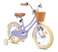 KEANO Marigold Vélo pour fille de 12/16" de 2 à 7 ans, vélo pour fille de 12/16" avec roues stabilisatrices, vélo pour fille de 20" avec béquille et panier