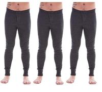 Keanu Lot de 3 débardeurs thermiques pour homme - Sous-vêtements d'hiver chauds 0,45 Tog brossé sans manches - Tailles S, M, L, XL, 2XL, Lot de 3 caleçons longs anthracite, 27-32