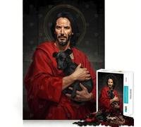 Keanu Reeves dans Le rôle de Saint Puzzle de 1000 pièces pour Adultes Jeu de détente Découpe précise Défi ludique Décoration Murale 38x52cm