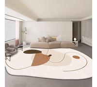 KEAOZVFE Tapis de Forme irrégulière, Grand Tapis de salon Doux et antidérapant, adapté aux Tapis de décoration intérieure de Chambre à Coucher, de Cuisine, de Restaurant et de Chambre d'enfant