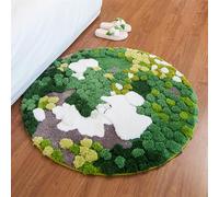 KEAOZVFE Tapis en Mousse 3D, Tapis à Poils Longs, Tapis Tropical, antidérapant, Tapis de Bain d'intérieur, Tapis touffeté, Ultra Doux, Lavable,Tapis de Sol végétal pour Chambre à Coucher