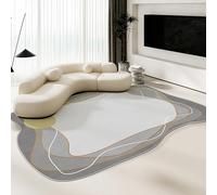 KEAOZVFE Tapis Moderne à Motifs irréguliers, de Forme irrégulière, pour Salon, Chambre à Coucher, Salle à Manger, esthétique, Art déco