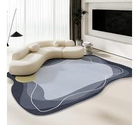 KEAOZVFE Tapis Moderne à Motifs irréguliers, de Forme irrégulière, pour Salon, Chambre à Coucher, Salle à Manger, esthétique, Art déco