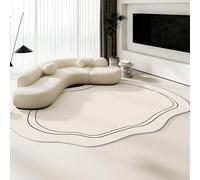 KEAOZVFE Tapis Moderne à Motifs irréguliers, de Forme irrégulière, pour Salon, Chambre à Coucher, Salle à Manger, esthétique, Art déco