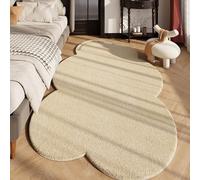 KEAOZVFE Tapis Moderne à Texture ombrée Abstraite, pour Salon, Salle à Manger, Chambre à Coucher, Lavable, Tapis de Forme irrégulière