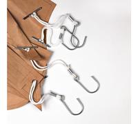 KEARING Lot de 12 crochets professionnels en acier trempé avec barre en T et cordon en nylon pour sécuriser et suspendre des patrons