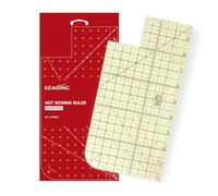 KEARING Règle à ourlet chaud pour couture, 12,7 x 25,4 cm, règle brevetée résistante à la chaleur antidérapante pour mesurer, marquer, plier, presser avec un fer à sec ou à vapeur