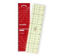 KEARING Règle à ourlet chaud pour couture, 6,3 x 25,4 cm, règle brevetée résistante à la chaleur antidérapante pour mesurer, marquer, plier, presser avec un fer à sec ou à vapeur