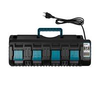 KEATFE Chargeur de batterie 4 ports pour Makita BL1430 BL1450 BL1440 BL1860 BL1850 BL1850 BL1840 BL1830 BL1815, 14,4 V-18 V DC18SF
