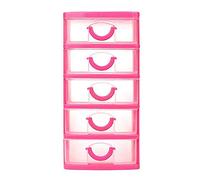 KEATTL Boîte De Rangement,Durable en Plastique Mini Bureau Tiroir Multicouche Petit Objet Poubelle (M, Rouge)