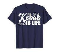 Kebab is Life Doner Humour Cuisine Chef Fast Food Cadeau T-Shirt, Homme, Bleu Marine, S