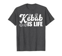 Kebab is Life Doner Humour Cuisine Chef Fast Food Cadeau T-Shirt, Homme, Chiné Foncé, S