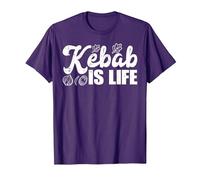 Kebab is Life Doner Humour Cuisine Chef Fast Food Cadeau T-Shirt, Homme, Violet, S