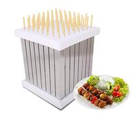 Kebab Maker Box 64 Trous en Acier Inoxydable À Usage Rapide Viande Brochette Machine Facile Barbecue Brochettes Maker BBQ Outil