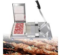 Kebab Maker Outil manuel - Boîte à brochettes portable en acier inoxydable pour barbecue - Accessoire de cuisson rapide pour la fabrication facile de kebabs