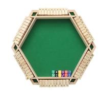 KEBMCHN Shut The Box Jeu de société - Jeu de dés Classique pour jusqu'à 6 Joueurs - Jeu de mathématiques Traditionnel pour soirées en Famille, Jeu de Table en Bois (Multicolore)