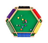 KEBMCHN Shut The Box Jeux en Bois, Jeu de dés Classique pour 6 Joueurs