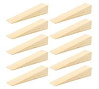Keboyoe 10 Pièces Cales Porte en Bois Butées de Porte en Bois Cales de Porte Antidérapantes Cales de Porte en bois pour Meuble porte Calage Ajustement Table Armoire Cuisine(150x30x30 mm)