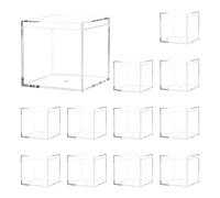 Keboyoe 12 Pièces Boîtes en Acrylique avec Couvercles, 5,5 x 5,5 x 5,5 cm, Petite Boîte Carrée Transparente en Acrylique, Boîte Cadeau Transparente pour Bijoux Rangement Vitrine et Emballage