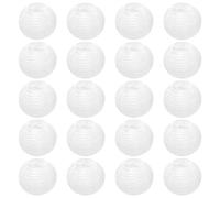Keboyoe 20pcs Lanterne en Papier Blanc 7.5cm, Lampion Chinois Papier Exterieur, Suspension Boule Lanternes Rond pour Mariage Anniversaire Jardin Fête Noël