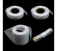 Keboyoe 3 Bande Thermocollante Ourlet Rideau 20/60mm*25m Rubans Thermocollant Couture Ourlet Tissu Blanc Ruban d'Ourlets à Repasser pour Jeans Rideaux Pantalons Vêtements