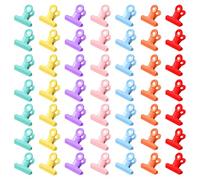 Keboyoe 49 Pièce Couleur Pince Bulldog Métal Bulldog Clips Pinces Bouledogue Clip Pince Papier Clip Bulldog Binder Clips Pince Bulldog 30mm pour Photos, Images, Cuisine, Maison, Fournitures De Bureau