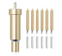 Keboyoe 6 Pièces Lame Pointe Profonde pour Cricut 30°/ 45°/ 60° Lame de Rechange et Boîtier de Coupe Profonde Lame Pointe Fine Compatibles avec cricut Maker, Explore Air One, Air 2, Air 3