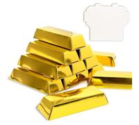 Keboyoe Boîte de Cadeaux Lingot d'Or 30 Pcs Barres de Décoration pour Fête Thème Pirate et Enfants
