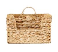 Keboyoe Panier Rangement Mural en Jacinthe D'eau Naturelle Porte Revue Mural Tissé à la Main Panier Suspendu au Mur, Deco Bureau e Murale Organiseur Osier pour Lettres Factures Magazines Fleurs