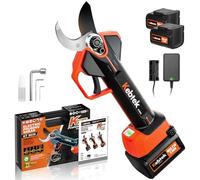 Kebtek 9035 Sécateur électrique sans fil léger 35 mm pour jardin 21 V 4000 mAh Sécateur professionnel compatible avec manche télescopique Ciseaux à buis électriques pour arbres
