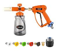 Kebtek Pistolet Haute Pression Compatible avec Nilfisk/Bosch avec Canon à Mousse et 5 Embout de Buse