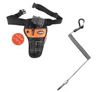 Kebtek Sac à outils de construction robuste pour sécateur électrique avec sac à batterie, sac à outils, laisse de sécurité rétractable, réglable de 84 cm à 106 cm