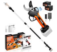 Kebtek Sécateur Électrique 40mm et Perche Télescopique Extensible jusqu'à 1,7 m à 2,4 m