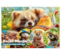 Kecke Marder. Charmante und niedliche Fashion-Ikonen (Wandkalender 2026 DIN A4 quer), CALVENDO Monatskalender: Bezaubernde Momente mit verwegener Flauschigkeit