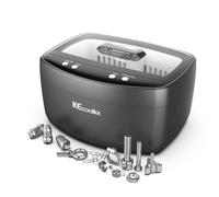 KECOOLKE Nettoyeur de bijoux à ultrasons de grande capacité de 2,5 L avec dégaz, chauffage et réglage du temps, 160 W, double transducteur puissant pour bijoux, bagues, pièces en argent pour cadeaux